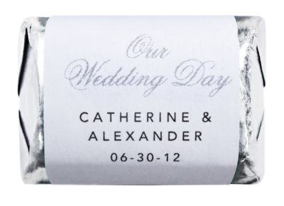 Personalized HERSHEY'S NUGGETS® Chocolates - Our Wedding Day (Silver)