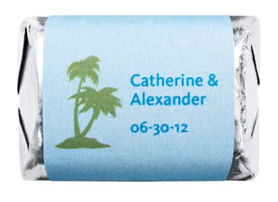Personalized HERSHEY'S NUGGETS® Chocolates - Palm Trees (Blue)