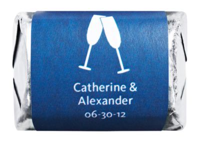 Personalized HERSHEY'S NUGGETS® Chocolates – Regal Flutes (Blue)
