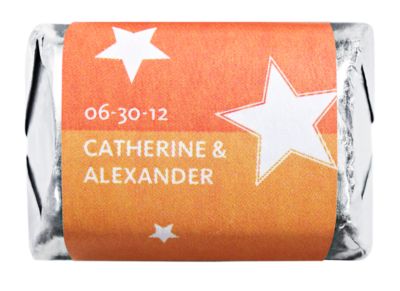Personalized HERSHEY'S NUGGETS® Chocolates - Stars (Orange)