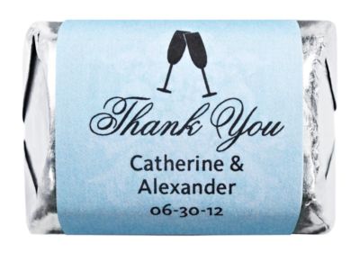 Personalized HERSHEY'S NUGGETS® Chocolates – Toasting Flutes (Navy)