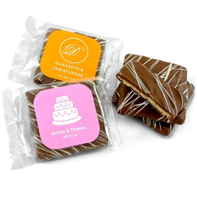 Personalized Chocolate Covered Graham Cracker Favor