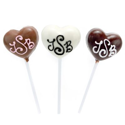 Chocolate Heart Lollipop Favor