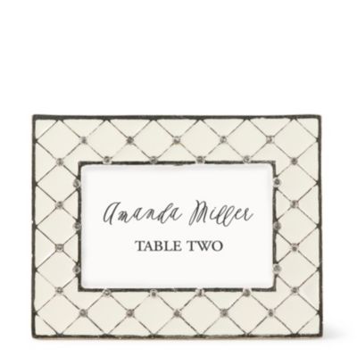 Pearl and Crystal Place Card Frame