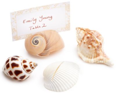 Shell Place Card Holders with Cards