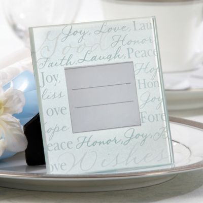 Good Wishes Glass Frame Place Card Holders