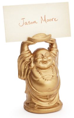 Golden Buddha Place Card Holder