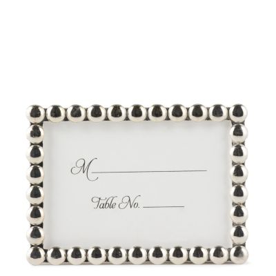 Silver Pearls Place Card Frame