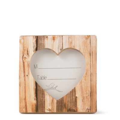Faux-Wood Heart Place Card/Photo Frame