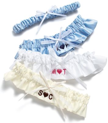 Personalized Heart Initial Garter