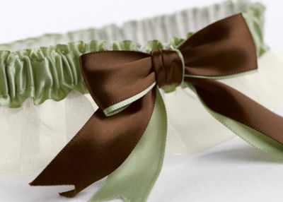 Two-Ribbon Custom Color Garter - Ivory