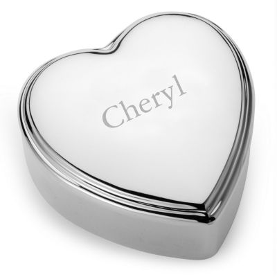 Silver-plated Heart Jewelry Box