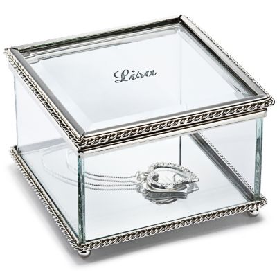 Engravable Glass Jewelry Box