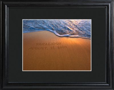 Personalized Beach Sand Writing Framed Print