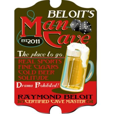 Vintage Personalized Man Cave Sign