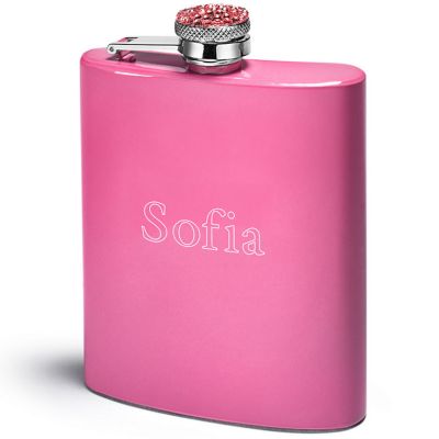 Hot Pink Enamel Flask