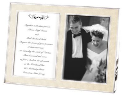 Lenox Jubilee Pearl Double Invitation Frame