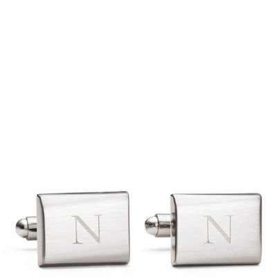 Brushed Rectangular Cuff Links