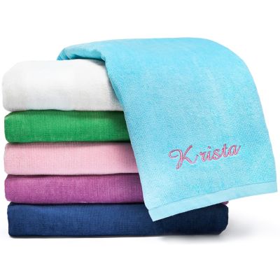 Personalized Deluxe Beach Towel - Solid