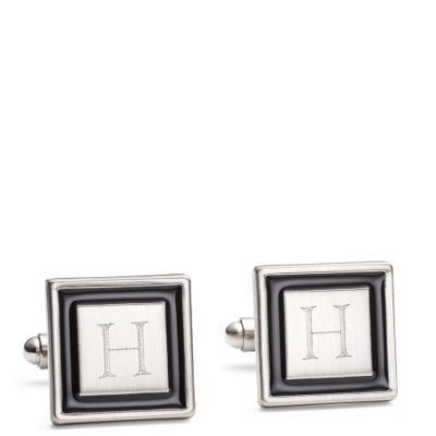 Black Border Cuff Links