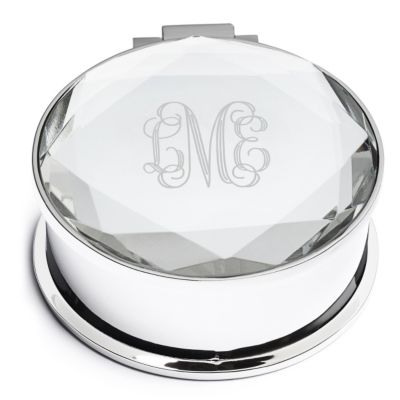 Round Mirrored Jewelry Box