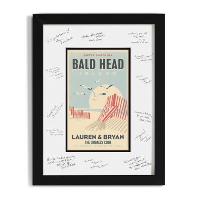 Personalized Guest Signature Frame - Beach Sunset