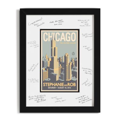 Personalized Guest Signature Frame - Chicago
