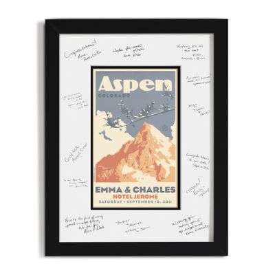 Personalized Guest Signature Frame - Mountain