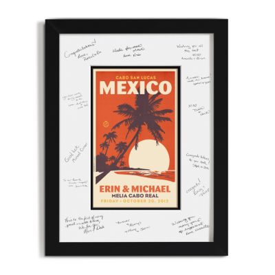 Personalized Guest Signature Frame - Palm Trees