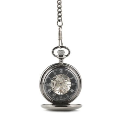 Gunmetal Mechanical Pocket Watch