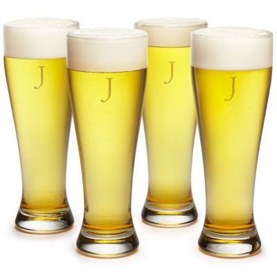 Engraved Large Pilsner Glass Set