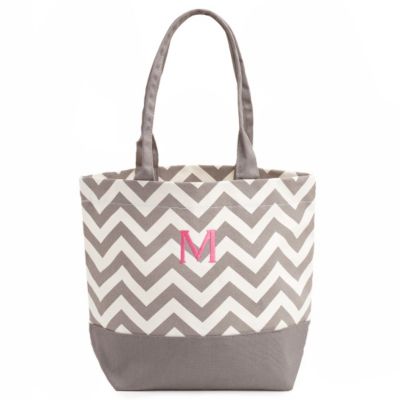 ... Party Gifts Bridesmaid Gifts Totes  Cosmetic Bags Chevron Canvas Tote