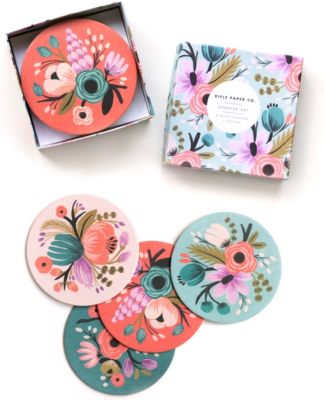 Floral Coaster Set