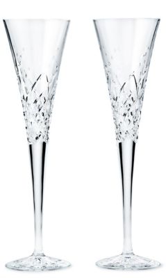 Waterford Crystal Wishes Toasting Flutes - Happy Celebrations