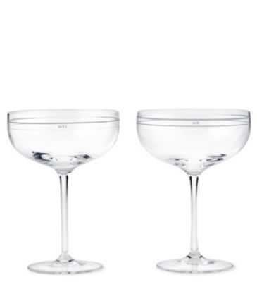 kate spade new york darling point champagne saucers