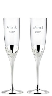 Lenox True Love Metal Toasting Flutes
