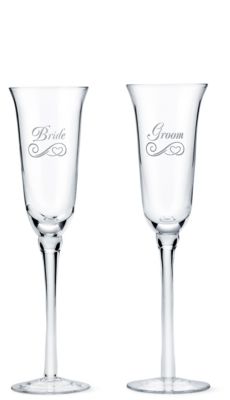 Bridal Party Engraved Flutes