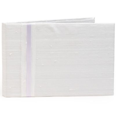 The Knot Colored Silk Guest Book - White