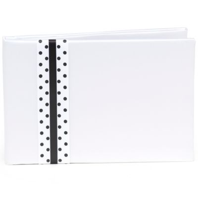 The Knot Polka-dot Collection Guest Book – Black and White