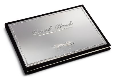 Engravable Silver Guest Book