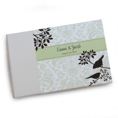 Aviary Damask Personalized Guest Book