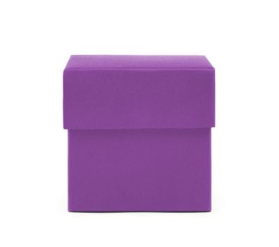Square Favor Boxes - Plum