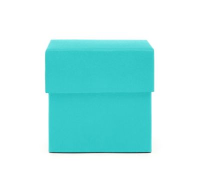 square favor boxes - teal