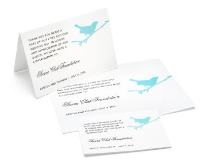 Charity Wedding Favors - Bird (Blue)