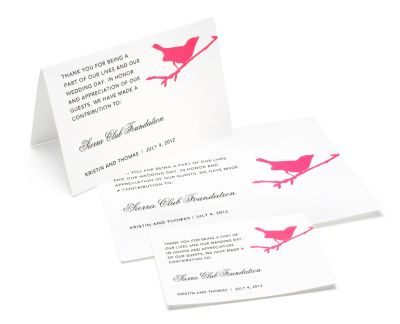 Charity Wedding Favors - Bird (Fuchsia)