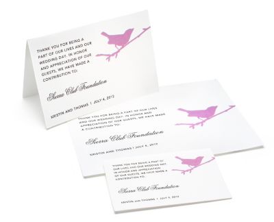 Charity Wedding Favors - Bird (Lavender)