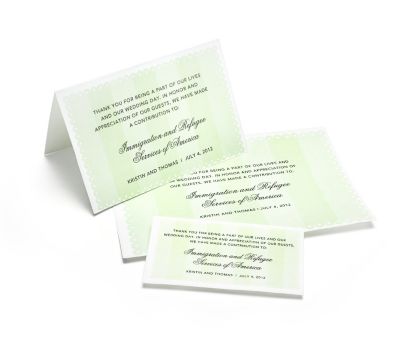 Charity Wedding Favors - Eyelet (Green)