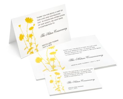 Charity Wedding Favors - Foliage (Gold)