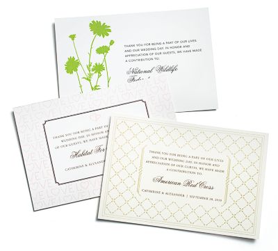Charity Wedding Favors