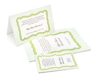 Charity Wedding Favors - Stripe (Green)